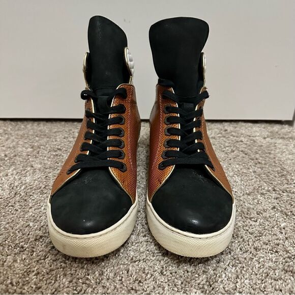 Kenneth Cole Leather High Top Sneakers Women’s Size 9M - Picture 4 of 11